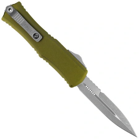 Microtech Hera II Mini Bayonet OTF Knife OD Green Aluminum, Apocalyptic M390MK by Tony and Sean Marfione (1701M-10APOD)