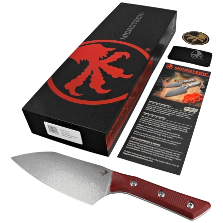 Microtech 6'' Santoku Knife Merlot G10, Stonewashed MK390MK (3200-10MR)