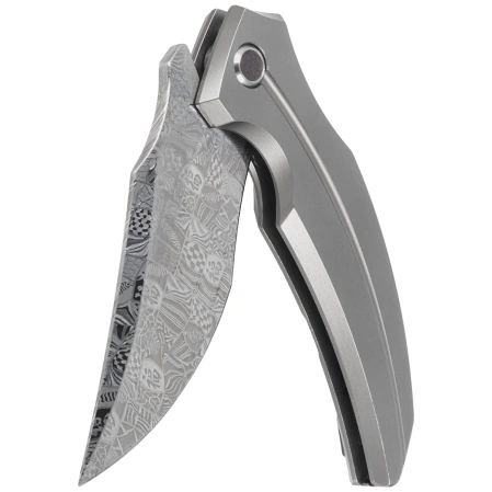 Nóż składany Rike Knife S05 V2 Gray Titanium, Timascus HW, Satin M390 (RK-S05-P)