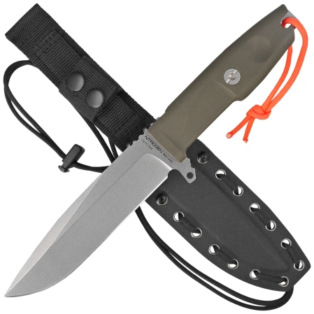 Extrema Ratio F.O.K. Outdoor Knife Green Forprene, Stonewashed Nitrogen (04.1000.0202/NIT/SW/GRN)