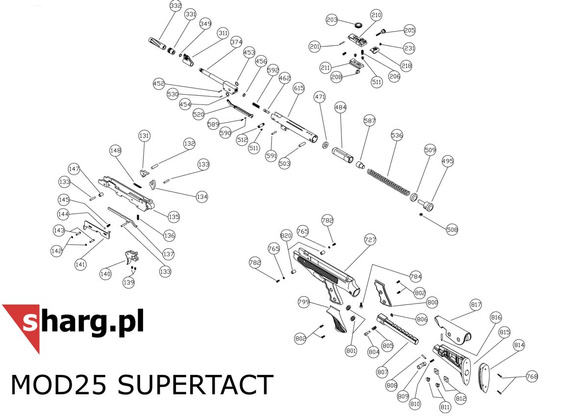 Kołek popychacza zamka do wiatrówki Hatsan 25 SuperTact (804)