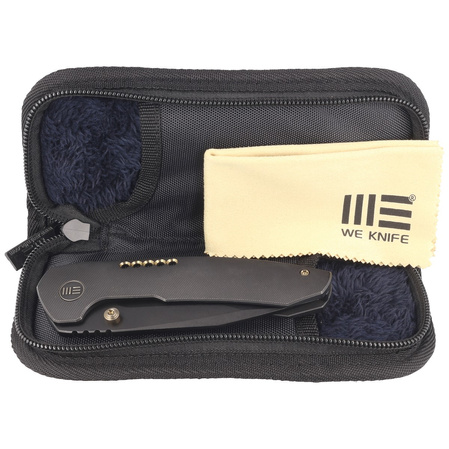 Nóż składany WE Knife Trogon Black Titanium, Black Stonewashed CPM 20CV by Brian Brown (WE22002B-2)