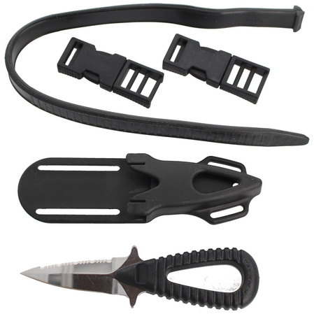 MAC MicroSub Diving Knife Black ABS, Mirror W 1.4060