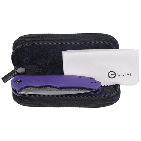 Civivi Knife Praxis Purple G10, Damascus (C803DS-2)