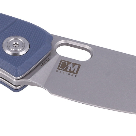 Kubey Knife Hyde, Denim Blue G10, Sand Blasted 14C28N by Colin Maisonpierre (KU2104D)