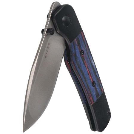 Nóż składany Kizer Coywolf Titanium / Reconstituted Wood, Satin S45VN Derek Sharon (Ki3685A2)