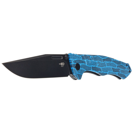 Bestech Keen II Black-Blue G10 / Titanium, Black Stonewashed CPM S35VN by Koens Craft knife (BT2301D)