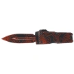Microtech Ultratech Gen IV D/E Signature OTF Knife Topographic Black-Orange Camo Smooth Aluminum, Topographic Black-Orange Camo M390MK by Tony Marfione (11224-1TPBKORCS)