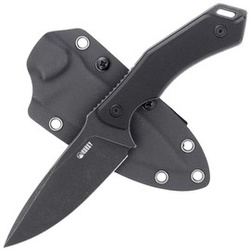 Kubey Knife Orthodox, Black G10, Dark Stonewashed 14C28N by Alexander Popoldnev (KU2108B)