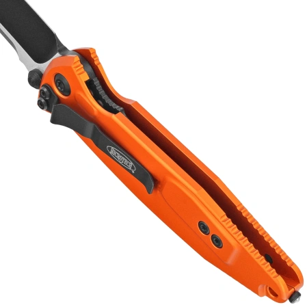 Nóż składany Microtech Socom Elite S/E-M Orange Aluminum, Black M390MK by Tony Marfione (160-1OR)