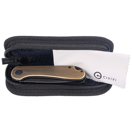 CIVIVI Knife Elementum Flipper Black Brass, Black Stonewashed (C907T-A)