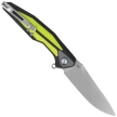 Nóż składany Rike Knife Tulay Black / Fluorescent Green Inlay, Matted 154CM (RK-TULAY-BFG)