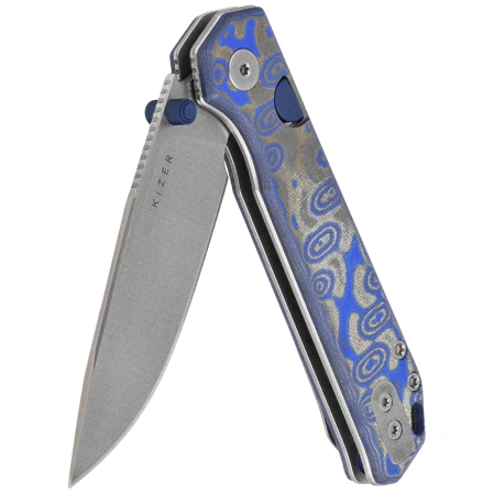 Nóż składany Kizer Begleiter 2.9 BLL Blue Vortex Micarta, Satin BD1N by Azo (V3458.2BDA1)