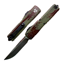 Nóż automatyczny OTF Microtech Ultratech Gen IV S/E Signature Outbreak Aluminium, Outbreak M390MK by Tony Marfione (11214-1OBDS)