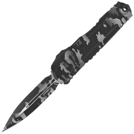 Nóż automatyczny OTF Microtech Cypher II D/E Pixel Camo Aluminium, Pixel Camo M390MK by Deryk Munroe i Tony Marfione (1242-1PXC)