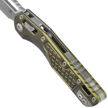 Microtech MSI S/E Ram-Lok OD Green Frag Aluminum, Apocalyptic M390MK by Tony Marfione (210-10APFROD)