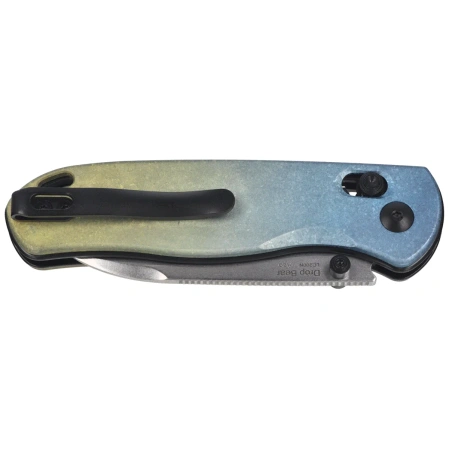 Kizer Drop Bear Knife Snowflake Crystallized Titanium, Satin LC200N by Azo (Ki3619A3)