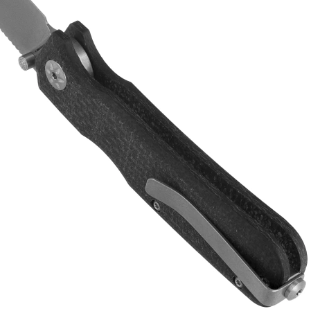 Nóż składany Maserin 630 Pulse Black Micarta, Stonewashed MagnaCut by Igor Bortolussi (630/MCN)