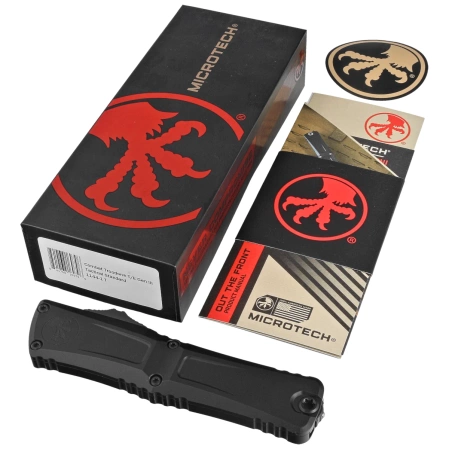Nóż automatyczny OTF Microtech Combat Troodon Gen III T/E Black Aluminium, Tactical M390MK by Tony Marfione (1144-1T)