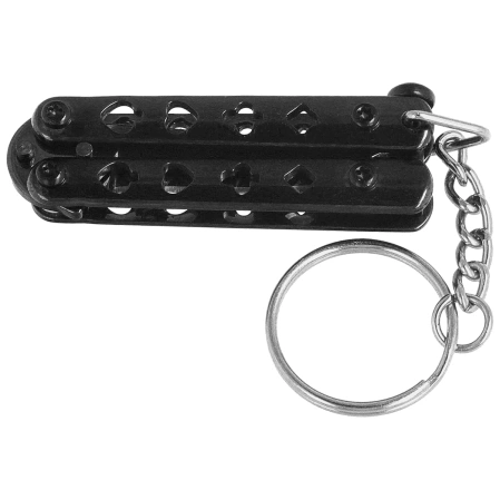 Nóż składany motylek brelok Third Decor Habitat TH-K0101N Black Poker Symbols Stainless Steel, Shiny Black Titanium 420 (TH-K0101N)
