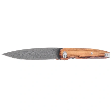 Nóż składany Bestechman Lanza Olive Wood, Damascus by Grzegorz Grabarski (BMK14-D-4)