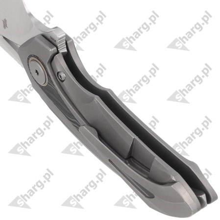 Bestech Nuke Dark Gray Titanium/Black Green G10, Satin M390 by Kombou Knife (BT2107C)