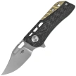 Bestech Engine Bowie Carbon Fiber/Green Titanium, Bead Blasted/Satin CPM S35VN (BT1806C)