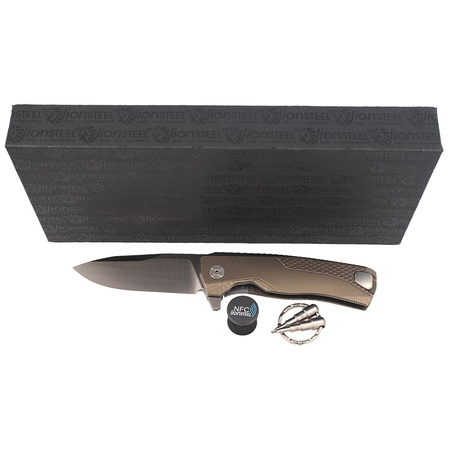LionSteel ROK Knife Bronze Titanium, Satin M390 by Molletta (ROK B)