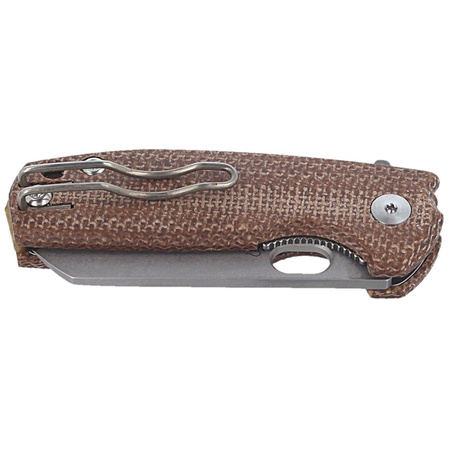 Nóż składany Fox Baby Core Natural Micarta, Stonewashed M390 by Jesper Voxnæs (FX-608 MC)
