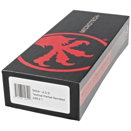 Microtech Stitch-A S/E Automatic Knife Black Aluminum, Black P/S M390 by Borka Blades and Tony Marfione (169-2T)