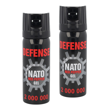 Sharg Nato Defense Gel 2mln Cone 50ml Pepper Spray Kit and Decontamination Wip