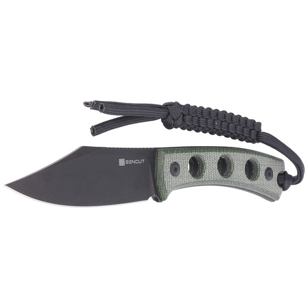 Sencut Knife Waxahachie Green Micarta, Black Stonewashed 9Cr18MoV (SA11C)