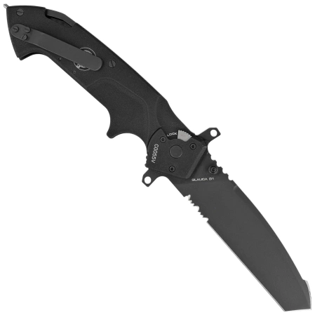 Extrema Ratio Glauca B1 NS Black Aluminum Knife, Black MIL-C N690 (04.1000.0139/BLK/NS)