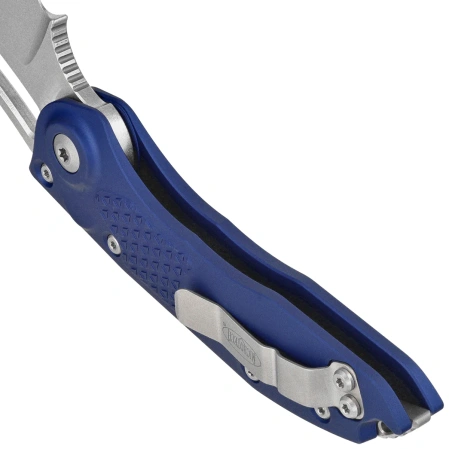 Microtech Stitch-A S/E Automatic Knife Navy Blue Aluminum, Stonewashed M390MK by Borka Blades and Tony Marfione (169-10NA)