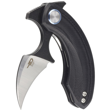 Bestech Strelit Knife Black G10, Black Stonewashed / Satin 14C28N by Ostap Hel (BG52A-2)