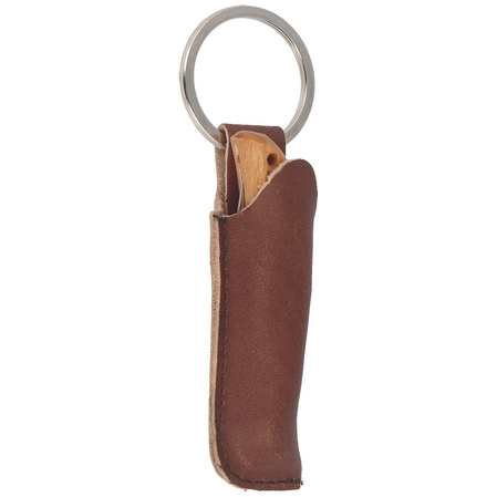 MAM Iberica Mini Keychain Knife, Light Beech Wood, Inox HW, Satin 420 (2001-LW)