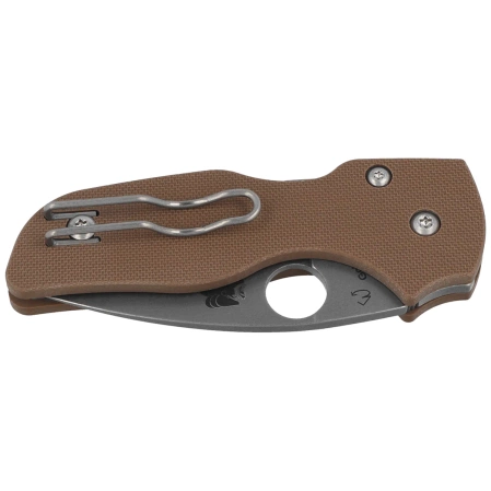 Spyderco Lil' Native Compression Lock Sprint Run Knife Brown G-10, Stonewashed CPM 15V by Eric Glesser (C230GPBN15V)