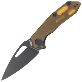 Kubey Coeus Knife Yellow Ultem, Blackwashed 14C28N (KU122T)