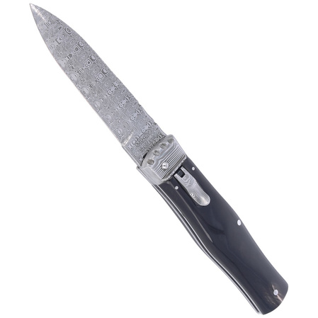 Nóż sprężynowy Mikov Predator Panther Buffalo Horn, Damascus PMC27 (241-DR-1/PANTHER)