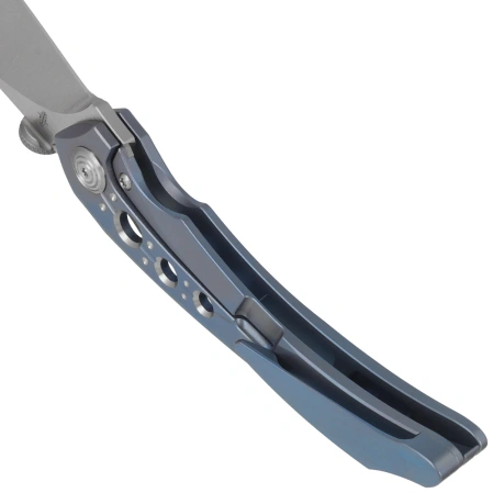 Nóż składany Bestech Razon Blue Titanium, Satin MagnaCut by Kombou (BT2406A)