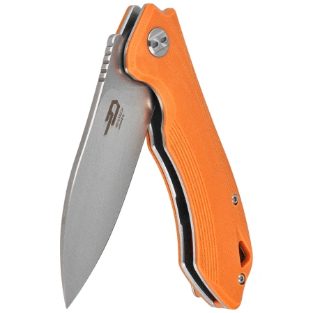 Nóż składany Bestech Beluga Orange G10, Stonewashed/Satin D2 (BG11E-2)