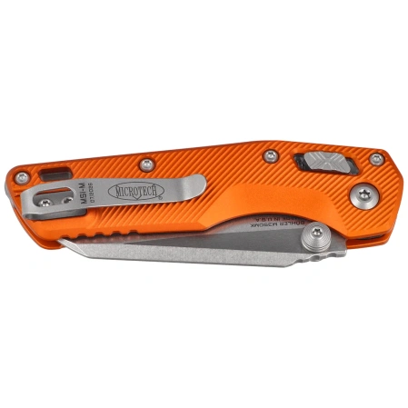 Microtech MSI Mini Ram-Lok S/E Knife Orange Fluted Aluminum, Stonewashed M390MK by Tony Marfione (210M-10FLOR)