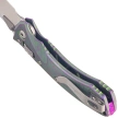 Nóż składany Microtech Amphibian Mini Ram-Lok S/E Marfione Select Nebula Green Slab Side Titanium, Purple Bksp, Stonewashed M390MK by Tony Marfione (137MRL-10MS17)