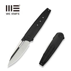 Nóż składany WeKnife Hull LE No ???/200 Black Titanium, Hand Polished Satin/Black Stonewashed M390 (WE24046-1)
