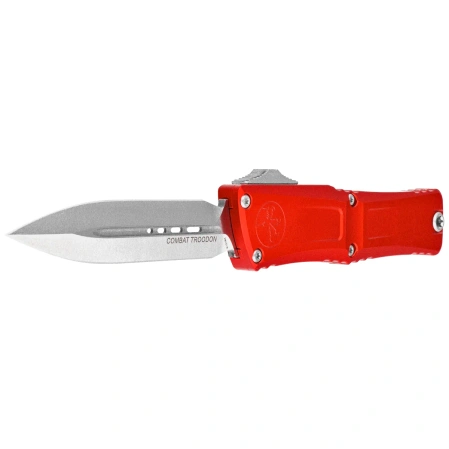 Nóż automatyczny OTF Microtech Combat Troodon Gen III D/E Red Aluminium, Stonewashed M390MK by Tony Marfione (1142-10RD)