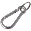 FOX 6 Aluminium Spring Clip Hook Carabiner, Silver