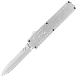 Nóż automatyczny Mikov Raptor Silver Aluminium, Satin 440C (V2411048)