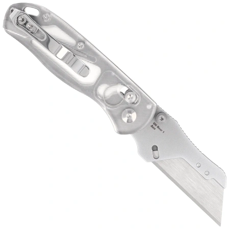 Kizer Uti Bear 1 Knife White Acrylic, Bead Blasted SK5 / 50Cr15MoV by Azo (V3619JA5)