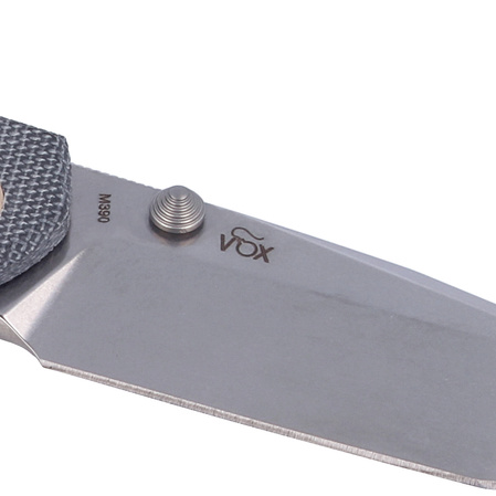 Nóż składany Viper Katla Black Canvas Micarta, Stonewashed M390 by Jesper Voxnæs (V5982CB)