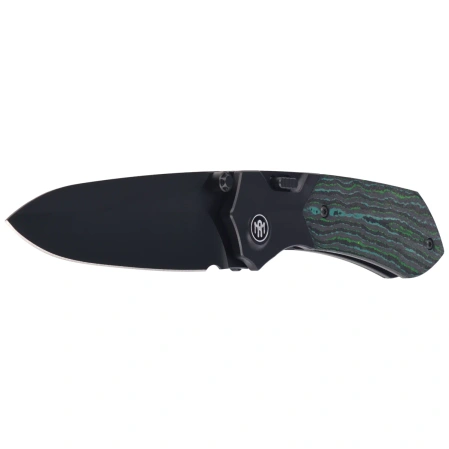 Nóż składany Remette Meteor Black DLC Titanium/Kelp Bed CamoCarbon, Black DLC M390 (RTPT-KBC)